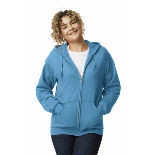 Unisex hooded zip sweater carolina blue,l