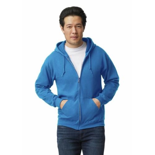 Unisex hooded zip sweater royal blue,m