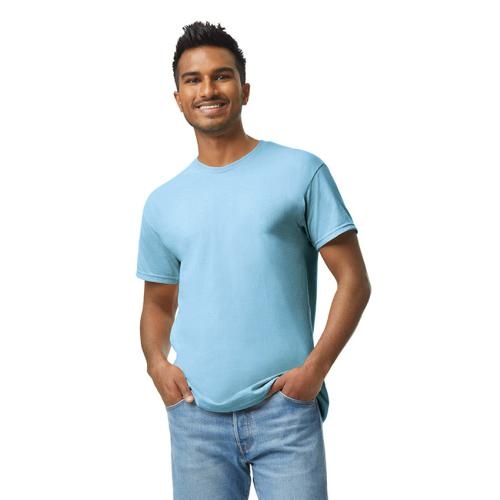 Gildan heavyweight T-shirt unisex lichtblauw,l