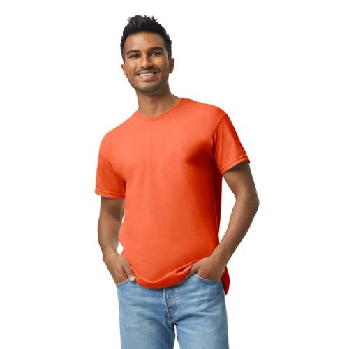 Gildan heavyweight T-shirt unisex oranje,l