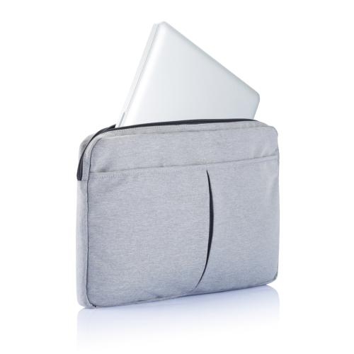 PVC vrije laptop hoes 15 inch grijs