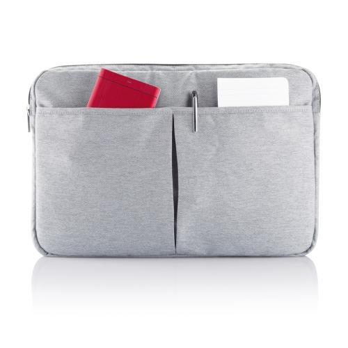 PVC vrije laptop hoes 15 inch grijs