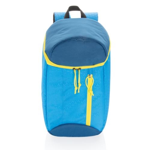 Hiking koelrugzak 10L blauw/geel