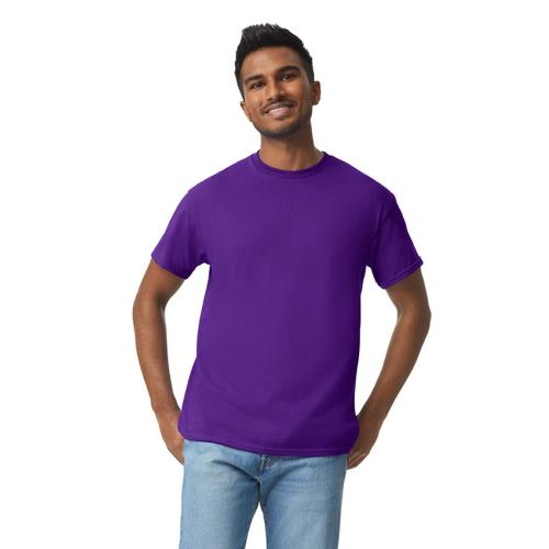 Gildan heavyweight T-shirt unisex paars,l