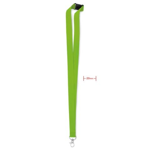 Lanyard, haak en clip. 20 mm Pany lemon