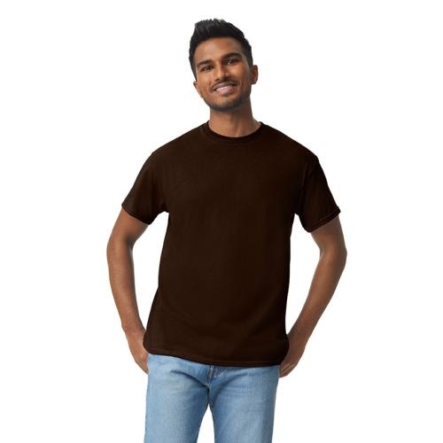 Gildan heavyweight T-shirt unisex dark chocolate,l