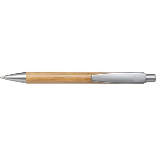 Bamboe balpen zilver