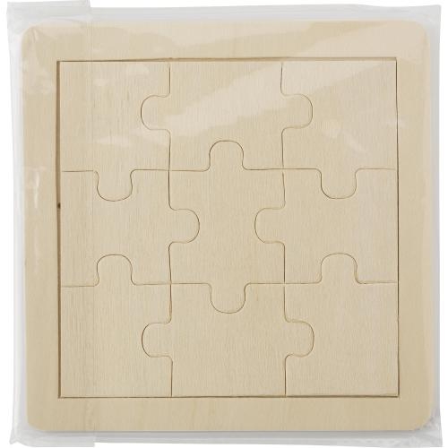 Houten puzzel 9 stukjes hout