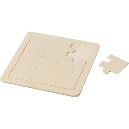 Houten puzzel 9 stukjes hout