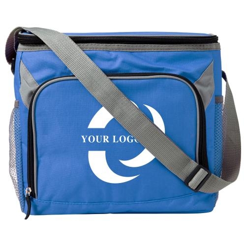 Rechthoekige polyester koeltas wit