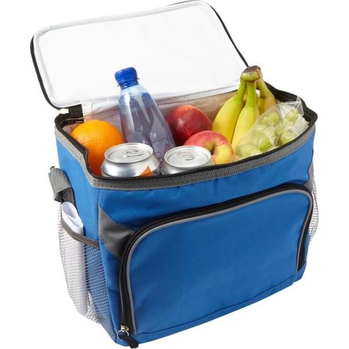 Rechthoekige polyester koeltas wit