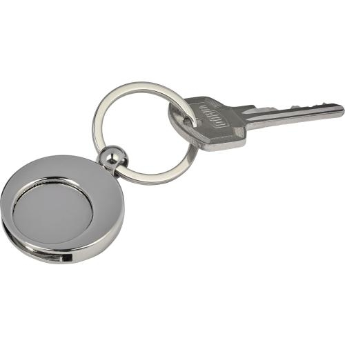 Metalen 2-in-1 sleutelhanger zilver