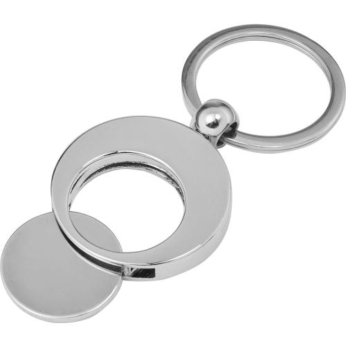 Metalen 2-in-1 sleutelhanger zilver