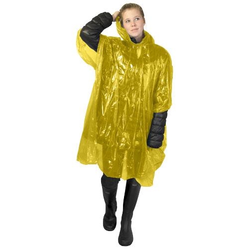 Wegwerp regenponcho Ziva geel
