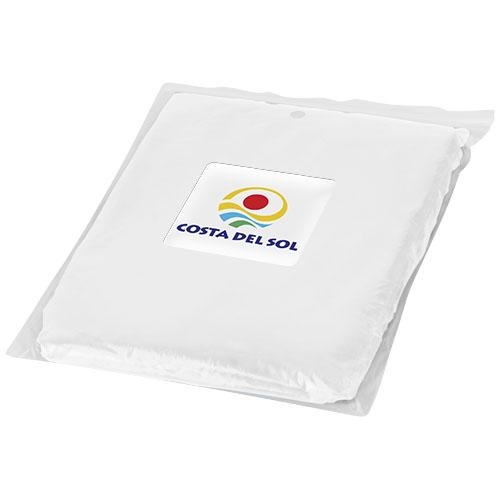 Wegwerp regenponcho Ziva wit