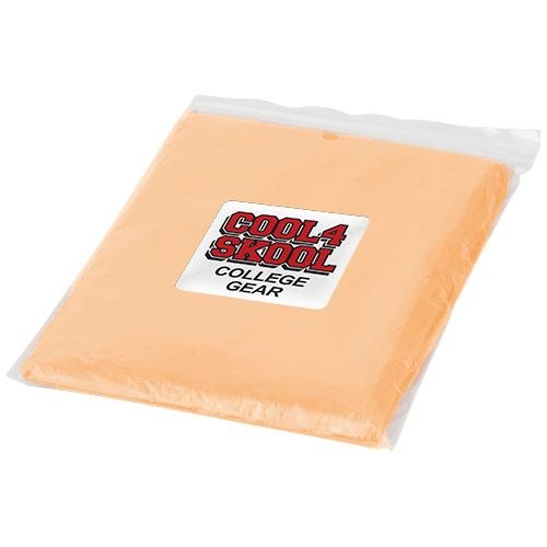 Wegwerp regenponcho Ziva oranje