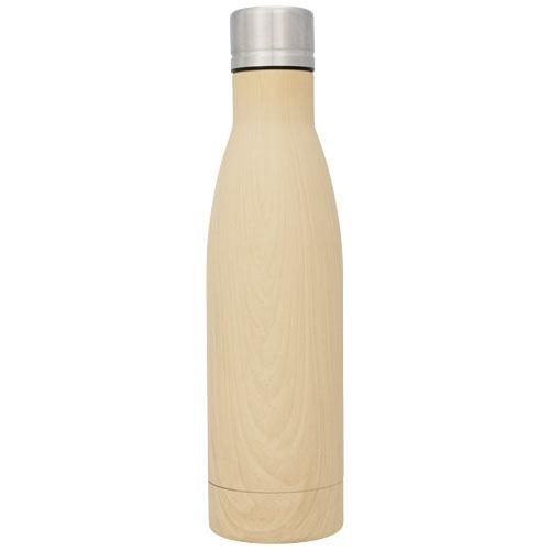 Houtlook vacuüm geïsoleerde drinkfles Vasa 500 ml bruin