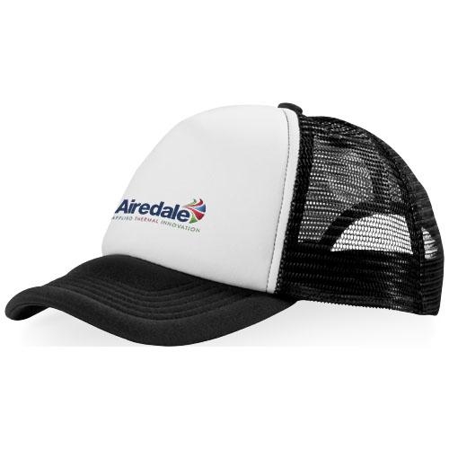 Trucker 5 panel cap zwart/wit