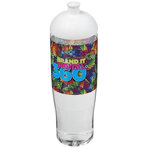 H2O Tempo bidon met koepeldeksel 700 ml transparant/wit