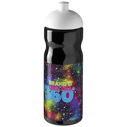 H2O Base bidon met koepeldeksel 650 ml zwart/wit