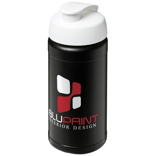 Baseline Plus sportfles met flipcapdeksel 500 ml zwart/wit