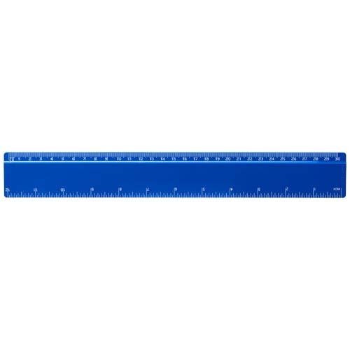 Kunststof liniaal 30 cm Renzo blauw