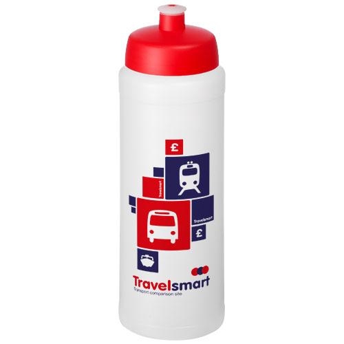 Baseline Plus grip sportfles met sportdeksel 750 ml transparant/rood