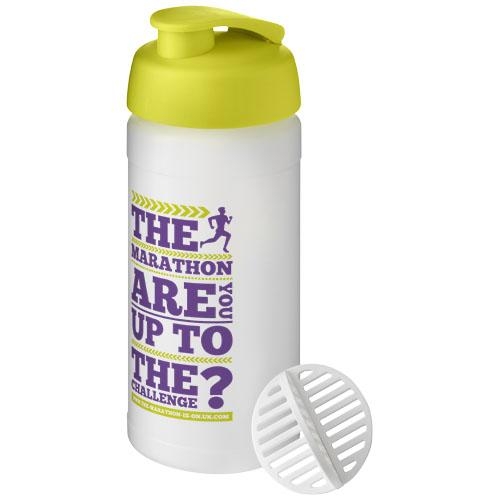 Baseline Plus sportfles met shaker bal 500 ml lime