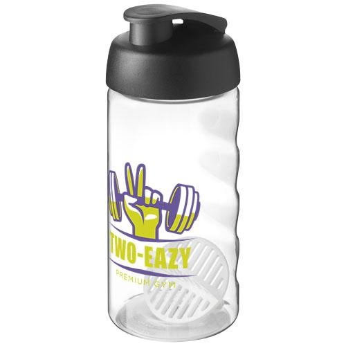 H2O Active Bop sportfles met shaker bal 500 ml zwart/transparant