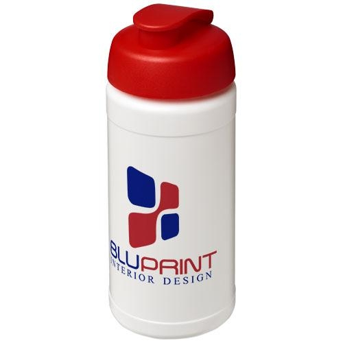 Baseline Plus sportfles met flipcapdeksel 500 ml wit/rood