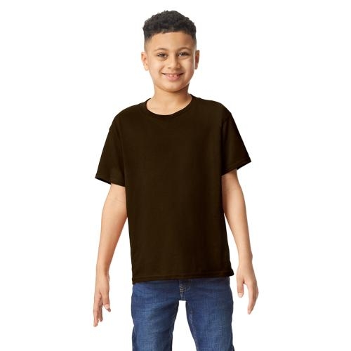 Gildan heavyweight kinder T-shirt dark chocolate,l