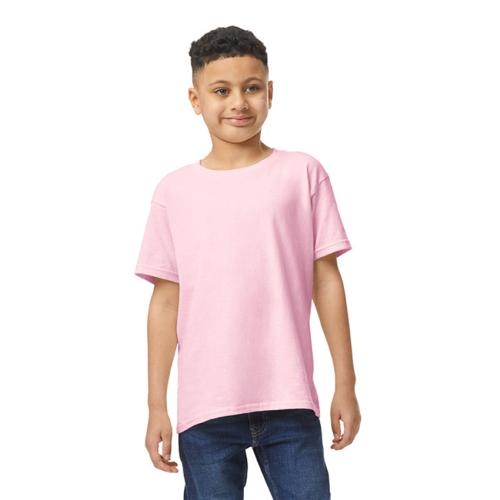 Gildan heavyweight kinder T-shirt lichtroze,l