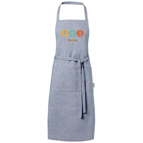 Pheebs 200 g/m² gerecycled katoenen schort heather blauw