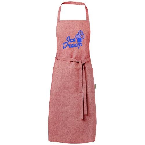 Pheebs 200 g/m² gerecycled katoenen schort heather rood