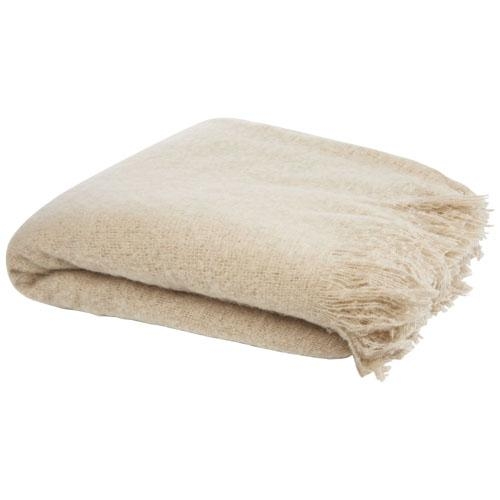 Zachte RPET mohair deken Ivy beige