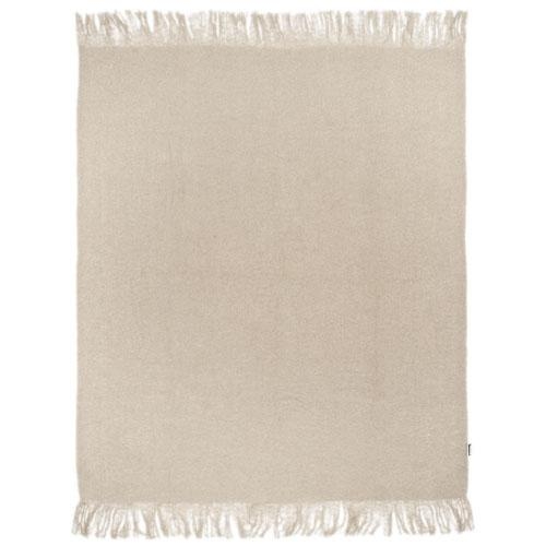 Zachte RPET mohair deken Ivy beige