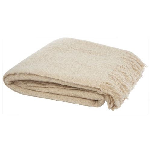 Zachte RPET mohair deken Ivy beige