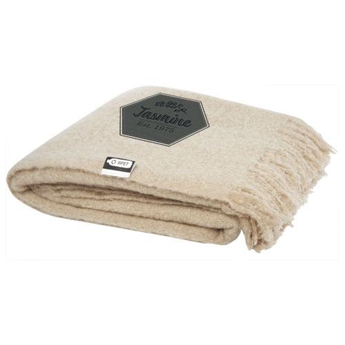 Zachte RPET mohair deken Ivy beige