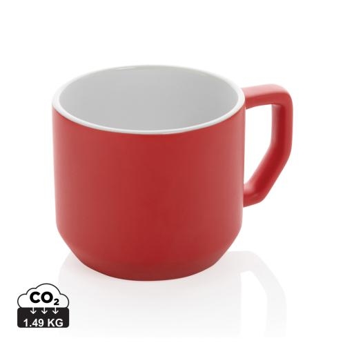 Keramische moderne mok rood