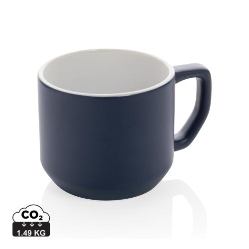 Keramische moderne mok donkerblauw
