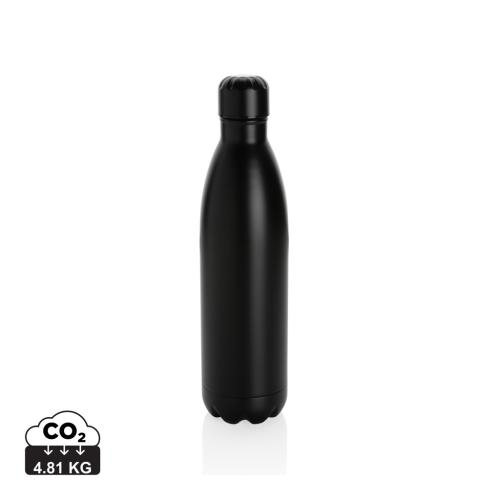 Uni vacuum rvs fles 750 ml zwart
