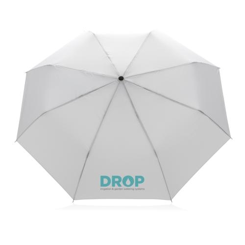 20.5 inch Impact AWARE RPET mini paraplu wit