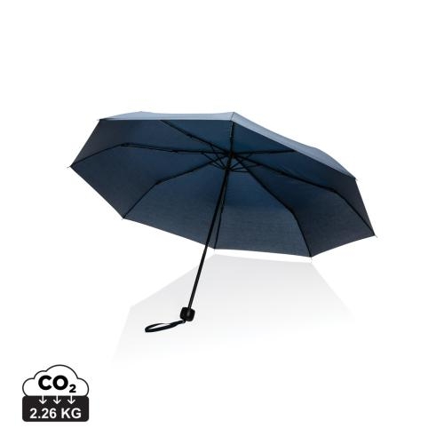 20.5 inch Impact AWARE RPET mini paraplu donkerblauw