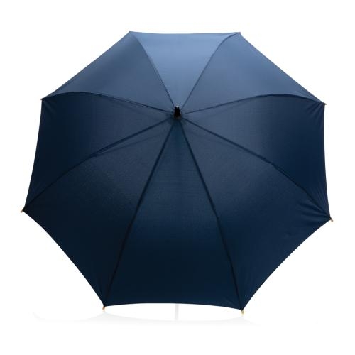 23 inch Impact AWARE RPET auto bamboe paraplu donkerblauw