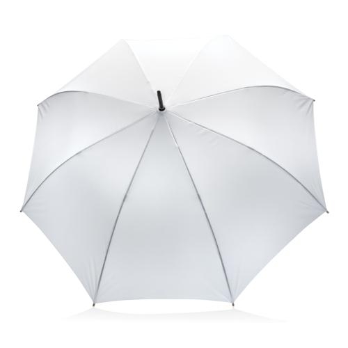 27 inch Impact AWARE RPET auto bamboe paraplu wit
