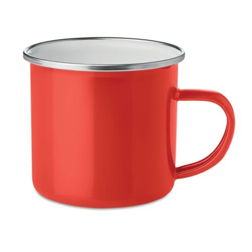 Vintage emaille mok rood