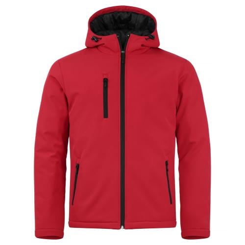 Padded hoody softshell rood,3xl