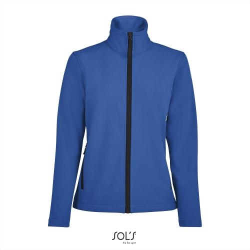 Dames Softshell jas 2 laags royal blue,l