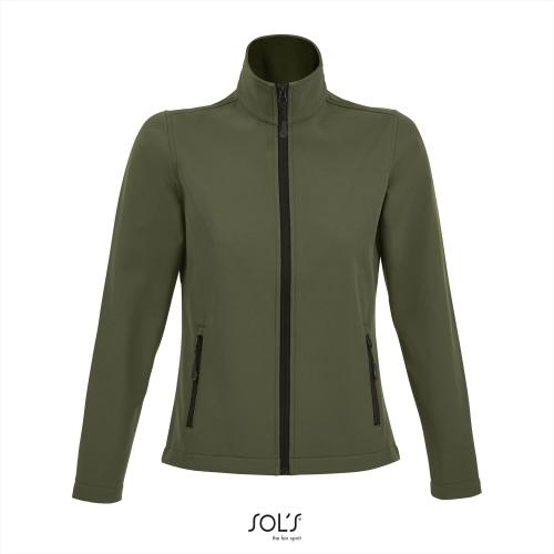 Dames Softshell jas 2 laags army,l