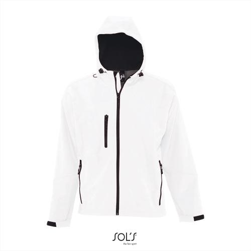 Sportieve heren Softshell jas wit,l